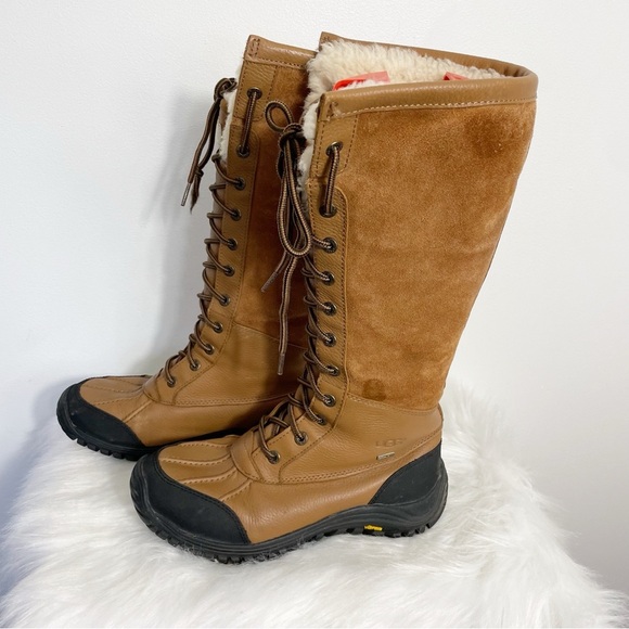 Ugg Adirondack Tall Winter Boot Shearling Vibram Outsole Size 8 - Picture 7 of 16